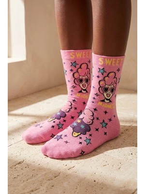 Katia & Bony Unisex Desenli Soket Çorap Açık Pembe