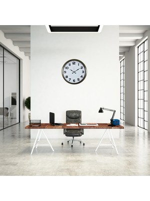 TKÇ Eskitme 52 cm Metal Klasik Duvar Saati
