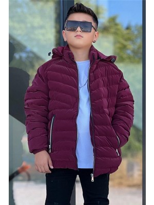 Pina Kids Erkek Çocuk Çıkarılabilir Kapüşonlu Sık Dikişli Nova Kumaş Kışlık Şişme Mont KM4016