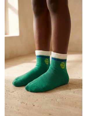 Katia & Bony Çocuk Tenis Desenli Soket Çorap Yeşil