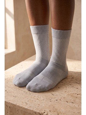 Katia & Bony Unisex File Örgülü Soket Çorap Gri