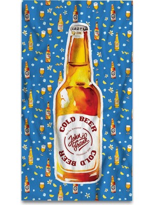 John Frank Unisex Plaj Havlusu JFSSTW12-BEACH Beer Blue
