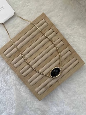 Aydogan's Ayd Taşlı Kolye - Kahverengi
