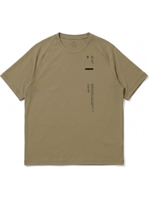 Yeni Koyu Bej Baskılı Battal Büyük Beden Kısa Kollu Erkek T-Shirt - 88465