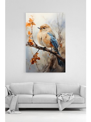 HonataDizayn Minimalist Kuş Figürlü Modern Dekoratif  Kanvas Tablo