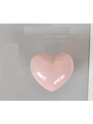 Sync Ticaret Sume Modern Kalp Kulp Bebek Çocuk Genç Odası Çekmece Dolap Mobilya Kulpu Pembe