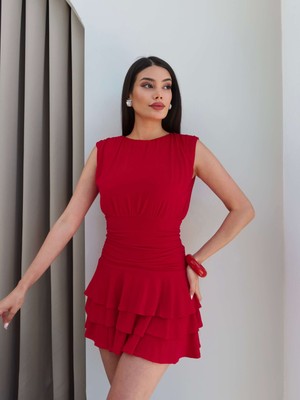 Esra Helvacı Drapeli Mini Elbise