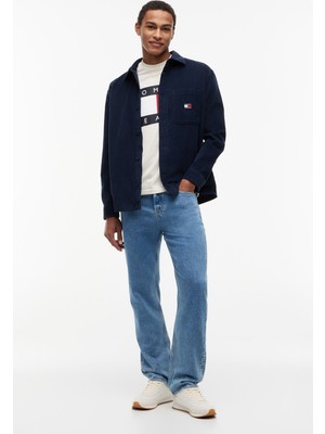 Tommy Hilfiger Tjm Brıck Cord Overshırt Ext Erkek Mavi Gömlek - DM0DM21698