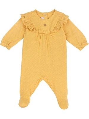 Chicco Kız Bebek Arkadan Açılan Yuvarlak Yakalı Tulum