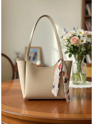 Judour Bags Siyah Kadın Fularlı Fermuarlı Kapamalı Shopper El ve Omuz Çantası