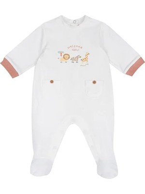 Chicco Bebek Paça Içinden Açılan, Yuvarlak Yakalı Tulum