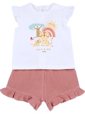 Chicco Kız Bebek Tişört ve Şort Takımı