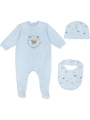 Chicco Kız Bebek Tulum, Şapka ve Önlük Hediye Seti