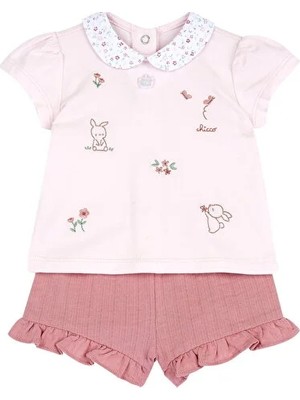 Chicco Kız Bebek Kısa Kollu Tişört ve Şort Takımı