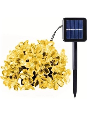 Solar 5m 50 LED Papatya Gün Işığı 8 Fonksiyonlu