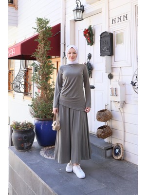 Nisum Moda Yanı Pileli Ispanyol Kol Takım