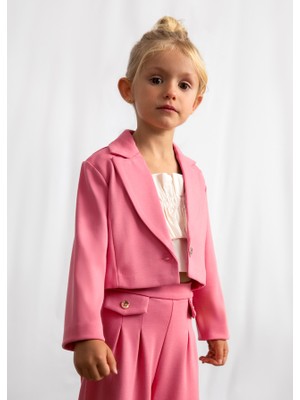 Mayoral Kız Çocuk Kısa Blazer Ceket Pembe 3451