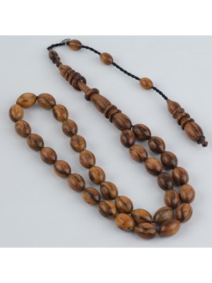 Lapisdo Öd Ağacı Doğal Beyzi Kesim 8X12MM Tesbih
