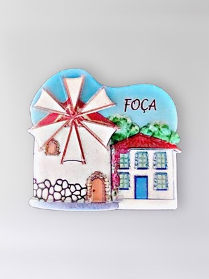 Mundy Foça Polyester Kabartmalı Magnet 6 x 6,5 cm Dekoratif Hediyelik Buzdolabı Süsü (KOD:1468)