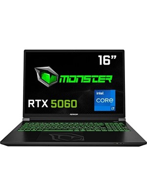 Monster Tulpar T6 V3.3.10 Intel Core I7 13700HX 24 GB Ram 1tb SSD Rtx 5060 Windows 11 Pro 16" Fhd+ 165 Hz