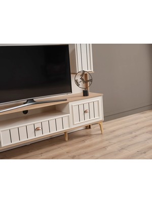 Enluso Bella Lcd Tv Sehpa Table Top (Sedef Krem) - 200