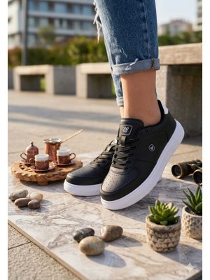 Mcdark Kadın Siyah Beyaz Mevsımlık Sneaker Ayakkabı