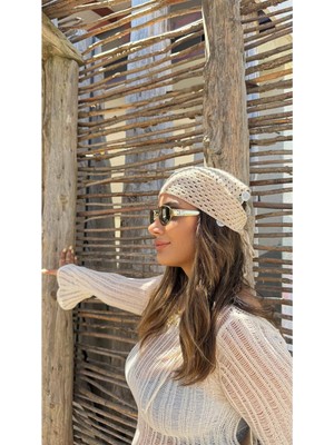 Atelier Tuğba KEP006 El Örgüsü Pullu Bandana