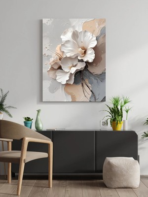 Visdora Dekoratif Çiçek Canvas Tablo Ev Ofis Mutfak Dekorasyonu Kanvas Duvar Tablo