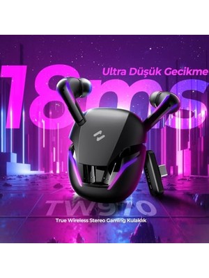 TW970 Tws Rgb Gaming Bluetooth Kulaklık - 2.4ghz ve Bluetooth Modu (Beyaz)