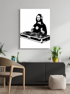 Visdora Dj Kadın Canvas Tablo Ev Ofis Mutfak Dekorasyonu Kanvas Duvar Tablo