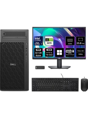 Dell Pro Max T2 Core Ultra 7 265K Rtx 5070 12GB 32GB Ram 12TB SSD 23.8" Fhd WIN11 Pro FCT22505P696 Masaüstü Iş Istasyonu + Per4 USB Bellek