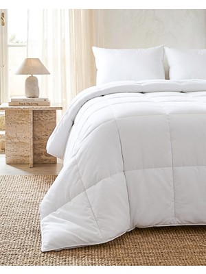 Ocean Home Textile 3'lü %100 Pamuk Kumaş Kaz Tüyü Konforunda Saten Biyeli Mikrojel Çift Kişilik Yastık Yorgan Seti 1 Adet 195 x 215 / 2 Adet 50 x 70 cm