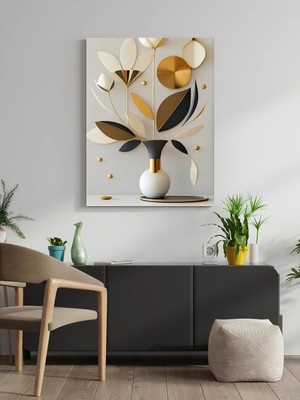 Visdora Modern Çiçek Canvas Tablo Ev Ofis Mutfak Dekorasyonu Kanvas Duvar Tablo