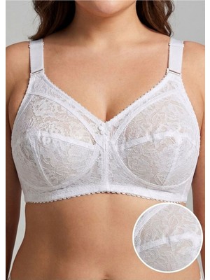Mabelme Store Beyaz Dantelli Toparlayıcı Sütyen - 507