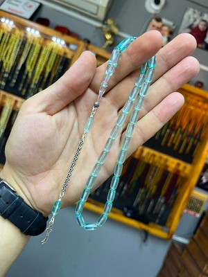 Anka Gümüş Plexiglass Uçak Camı Tesbih ( Gümüş Püsküllü )