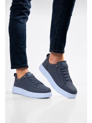 Liger Akıllı Bağcık Hafif Comfort Taban Günlük Erkek Sneaker Ayakkabı Füme