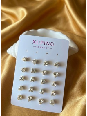 Xp Xuping Xuping Gold Zirkon Taşlı Kalp Küpe Antialerjik Vip Seri Küpe