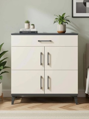 Arges Şifonyer 3 Raflı Tek Çekmeceli 4 Kapaklı 88X30X96 Antrasit-Aytaşı