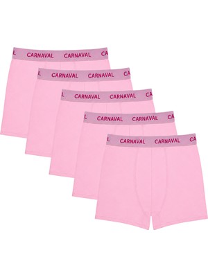 Carnaval Socks Carnaval Monotone Erkek Boxer 5\'li Set- Pembe