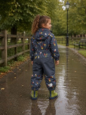 Mesabay Kız Çocuk Softshell Yağmur Tulumu Polarlı