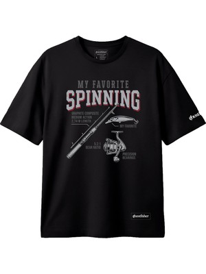 Balıkçılık Temalı Tişört - My Favorite Spinning