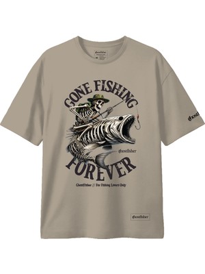 Balıkçılık Temalı Tişört - Gone Fishing Forever