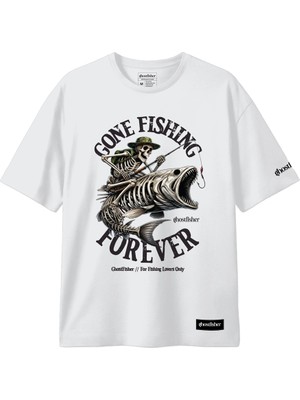 Balıkçılık Temalı Tişört - Gone Fishing Forever