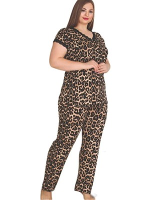 Yare Lady Kısa Kollu Büyük Beden Pijama Takımı 10805