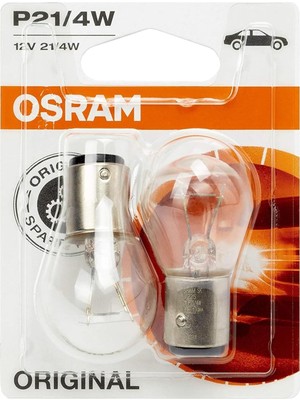 Osram P21/4W Yeni Nesil Ampül 12V 21/4W Çiftli (Çift Duy)