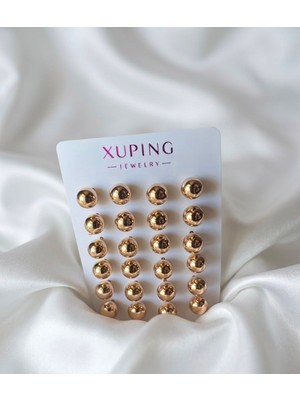 Xp Xuping Xuping Klasik Minimalist Top Küpe 2 Renk Seçenekli Parlak Küpe