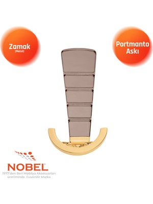 Nobel Tivist Lüks Portmanto Askı, Metal, Vestiyer Askı, 200 Gr, Dolap Askılık, Duvar Askılığı, Altın Bronz (Vidalı)