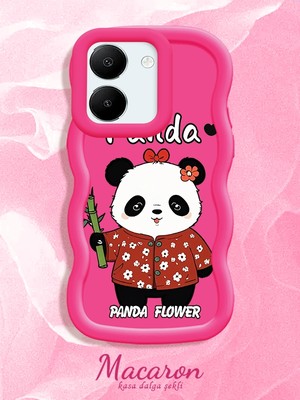 HONTINGA Vivo Y36 4g Uyumlu Kılıf Düşüme Önleyici Basitlik Anti Düşme Kamera Koruyucu Basit Kırmızı Yumuşak Silikon Couple Telefon Kılıfı Panda Desen K9-0285