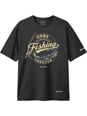 Balıkçılık Temalı Tişört - Fishing Forever