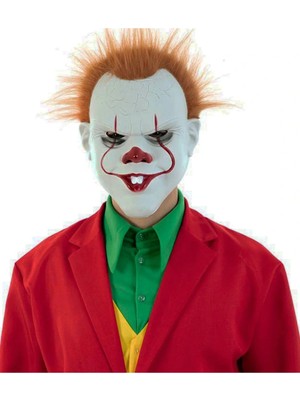 3D Sepetim Stephen King&amp;#39;s Korkutucu Joker Maske 31X22 cm